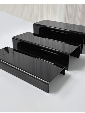 Black Acrylic Riser Display Organizer 2  Piece Set